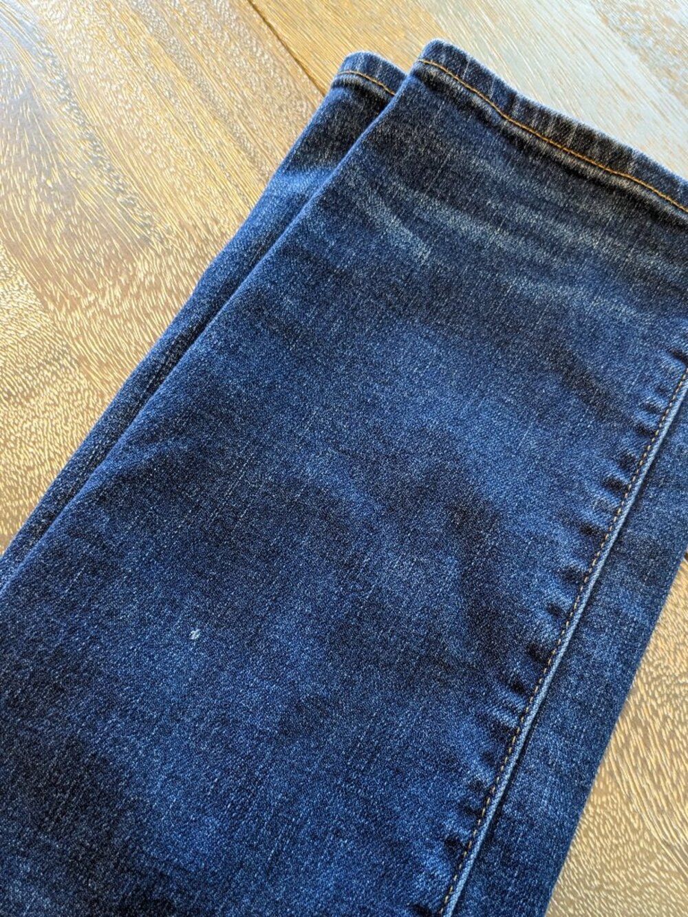 American Eagle Dark Wash Distressed Original Straight Airflex Blue Jeans Size 26 - Picture 9 of 15
